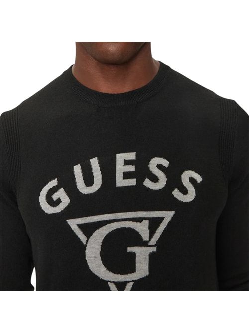 maglione uomo nero GUESS | M4BR06Z3H82/JBLK